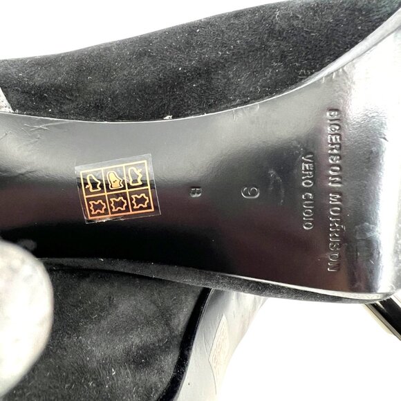 Sigerson Morrison Baladi Black Metallic Stiletto Ankle Boots Size 9 - Picture 8 of 11